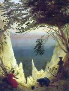 Caspar David Friedrich Chalk cliffs on Rugen by Caspar David Friedrich oil painting reproduction